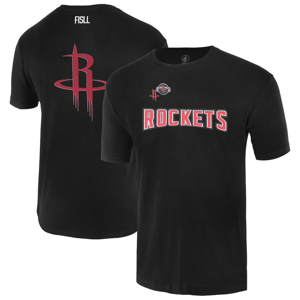 NBA - Houston Rockets FISLL Unisex Oversize Logo T-Shirt - Black