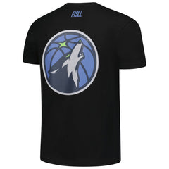 NBA - Minnesota Timberwolves FISLL Unisex Oversize Logo T-Shirt - Black