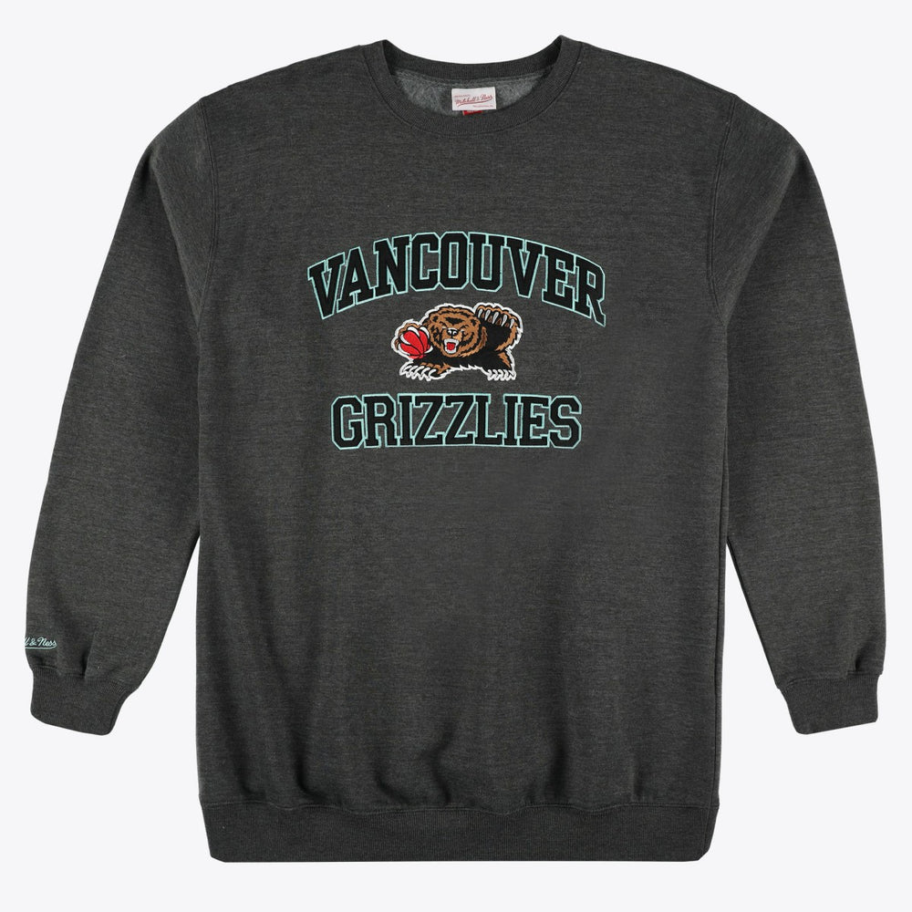 Mitchell & Ness - Memphis Grizzlies Hardwood Classics Big & Tall Crewneck Sweatshirt - Heather Charcoal