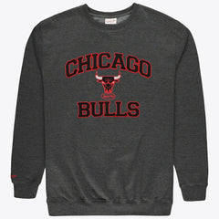 Mitchell & Ness - Chicago Bulls Hardwood Classics Big & Tall Crewneck Sweatshirt - Heather Charcoal