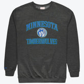 Mitchell & Ness - Minnesota Timberwolves Hardwood Classics Big & Tall Crewneck Sweatshirt - Heather Charcoal