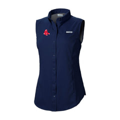 Boston Red Sox Columbia Women's Tamiami Sleeveless Shirt On Sale