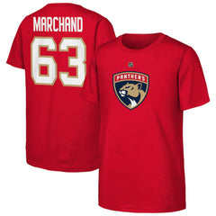 Brad Marchand Florida Panthers - Youth Player Name & Number T-Shirt Red