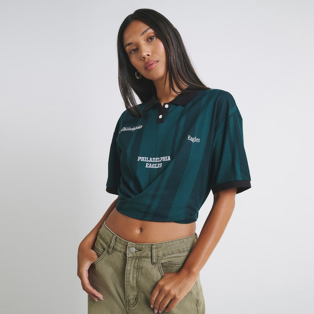 Philadelphia Eagles Off Season Women's Rugby T-Shirt Midnight Green - NFL