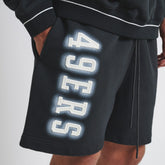 San Francisco 49ers Off Season Unisex Fleece Shorts Black - NFL