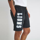 Detroit Lions Off Season Unisex Fleece Shorts Black - NFL