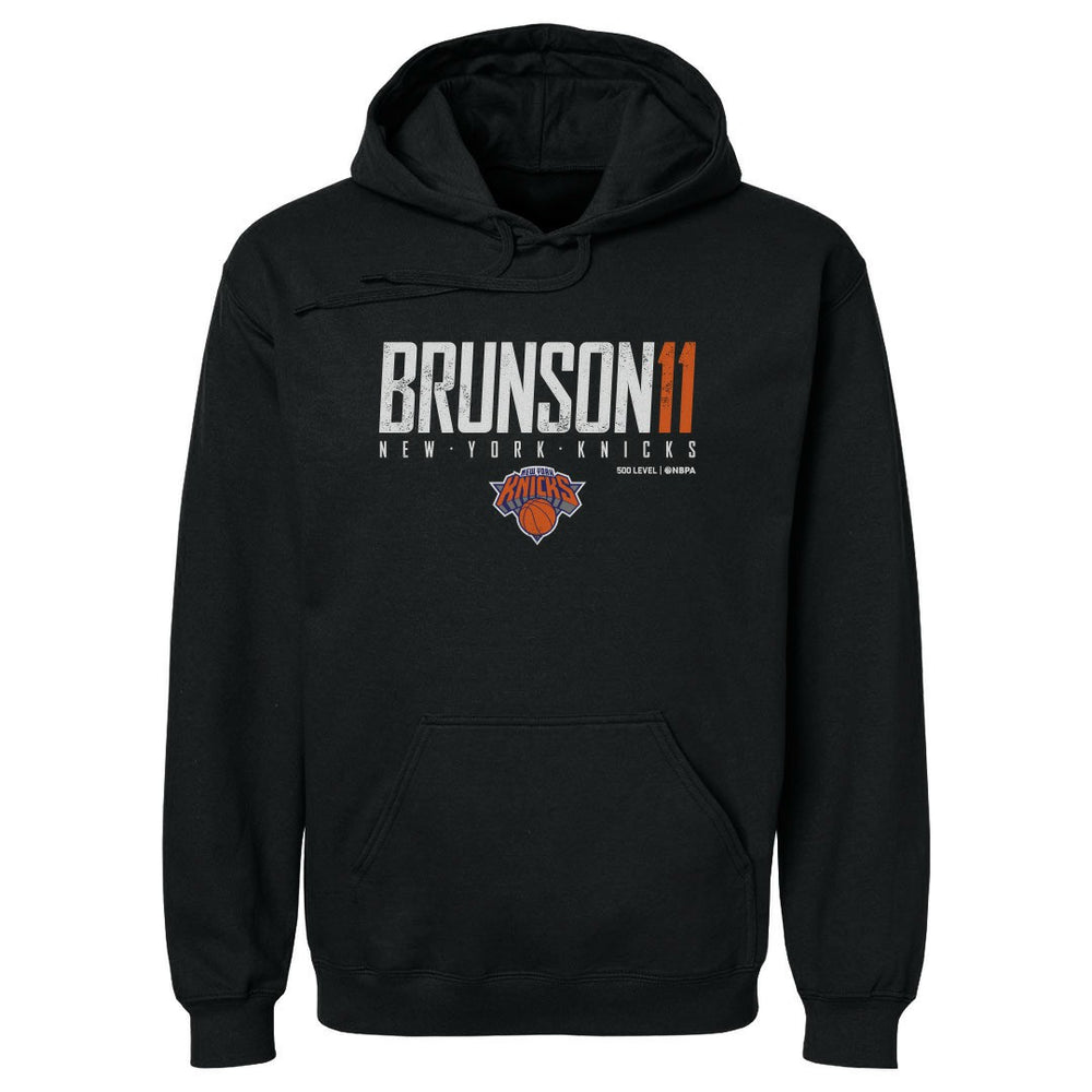 NBA - Jalen Brunson New York Knicks 500 Level Elite Pullover Hoodie - Black