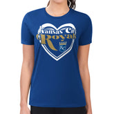 Kansas City Royals G-III 4Her by Carl Banks Women's Super-Slim Fit Lightweight Double Heart T-Shirt Near Me