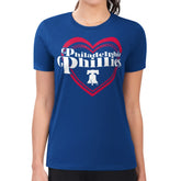 Philadelphia Phillies G-III 4Her by Carl Banks Women's Super-Slim Fit Lightweight Double Heart T-Shirt discount