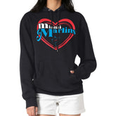 Miami Marlins G-III 4Her by Carl Banks Women's Double Heart Fleece Pullover Hoodie Sale