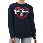 New York Yankees G-III 4Her by Carl Banks Women's Double Heart Fleece Pullover Sweatshirt Near Me