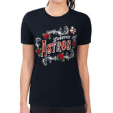 Houston Astros G-III 4Her by Carl Banks Women's Super-Slim Fit Lightweight Retro Roses T-Shirt Near Me