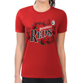 Cincinnati Reds G-III 4Her by Carl Banks Women's Super-Slim Fit Lightweight Retro Roses T-Shirt Near Me