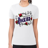 Colorado Rockies G-III 4Her by Carl Banks Women's Super-Slim Fit Lightweight Retro Roses T-Shirt discount