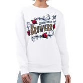 Milwaukee Brewers G-III 4Her by Carl Banks Women's Retro Roses Fleece Pullover Sweatshirt Lifestyle