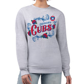 Chicago Cubs G-III 4Her by Carl Banks Women's Retro Roses Fleece Pullover Sweatshirt for sale