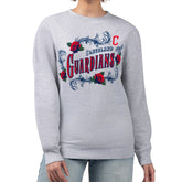Cleveland Guardians G-III 4Her by Carl Banks Women's Retro Roses Fleece Pullover Sweatshirt Sale