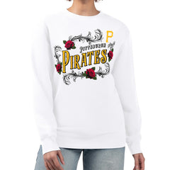 Pittsburgh Pirates G-III 4Her by Carl Banks Women's Retro Roses Fleece Pullover Sweatshirt for sale
