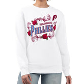 Philadelphia Phillies G-III 4Her by Carl Banks Women's Retro Roses Fleece Pullover Sweatshirt Online