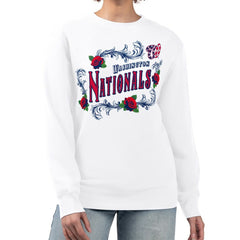 Washington Nationals G-III 4Her by Carl Banks Women's Retro Roses Fleece Pullover Sweatshirt Near Me