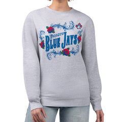Toronto Blue Jays G-III 4Her by Carl Banks Women's Retro Roses Fleece Pullover Sweatshirt Lifestyle