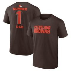 Cleveland Browns #1 Dad Jersey T-Shirt Brown - NFL
