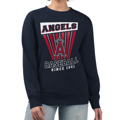 Los Angeles Angels Starter Women's Poster Print Pullover Sweatshirt Sale