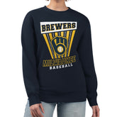 Milwaukee Brewers Starter Women's Poster Print Pullover Sweatshirt Clearance