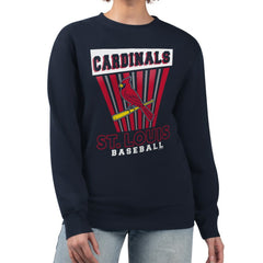 St. Louis Cardinals Starter Women's Poster Print Pullover Sweatshirt Sale