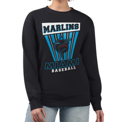 Miami Marlins Starter Women's Poster Print Pullover Sweatshirt Lifestyle