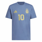 Adidas Lionel Messi Argentina National Team Name & Number T-Shirts - Blue