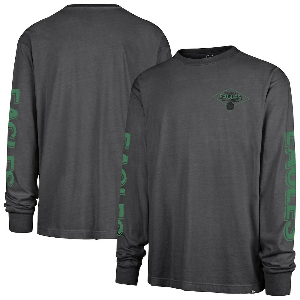 Philadelphia Eagles '47 Cairn Ravine Foundation Throwback Long Sleeve T-Shirt Black - 47 brand