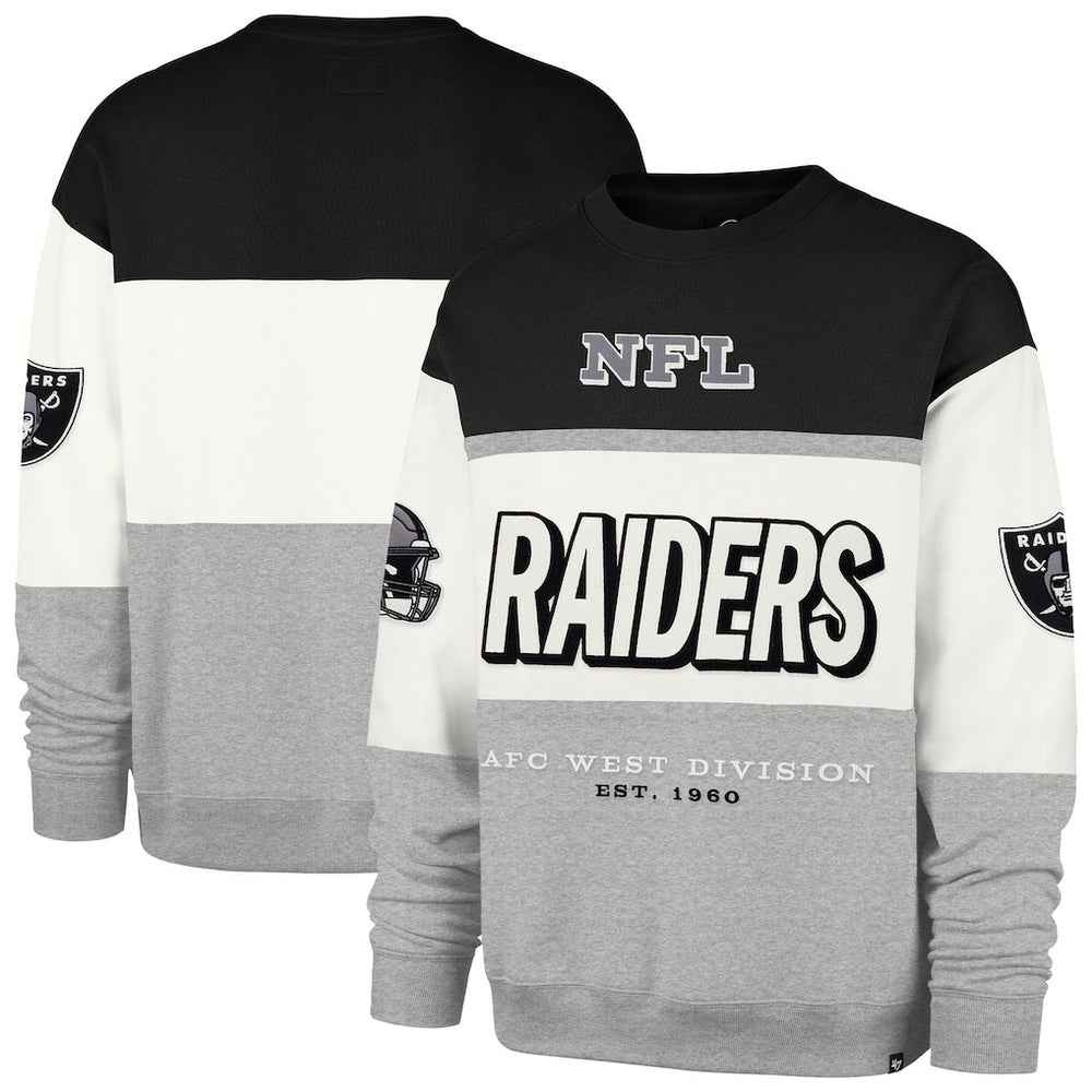 Las Vegas Raiders '47 Breeze Maximalist Sweatshirt Black/Gray - 47 brand