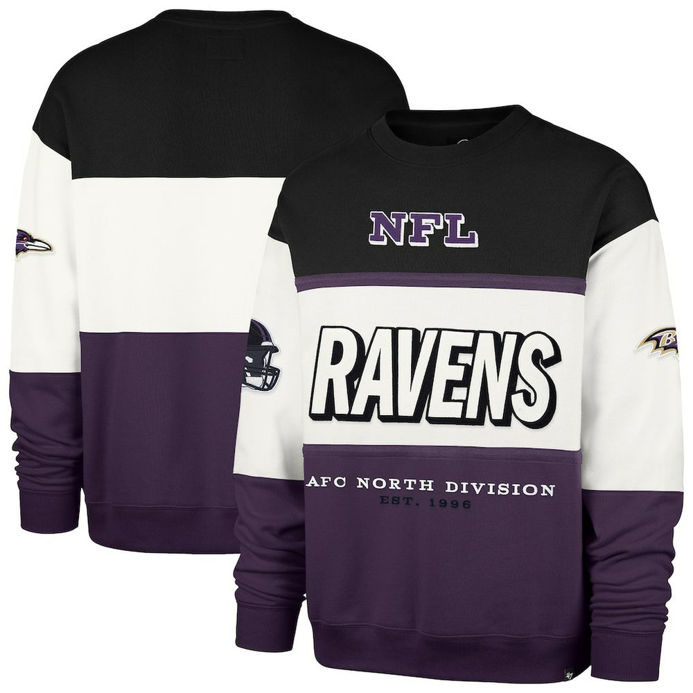 Baltimore Ravens '47 Breeze Maximalist Sweatshirt Black/Purple - 47 brand