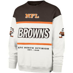 Cleveland Browns '47 Throwback Breeze Maximalist Sweatshirt White - 47 brand