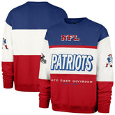 New England Patriots '47 Throwback Breeze Maximalist Sweatshirt Royal/Red - 47 brand