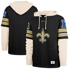 New Orleans Saints '47 Split Zone Cornerback Duo Hoodie Black - 47 brand