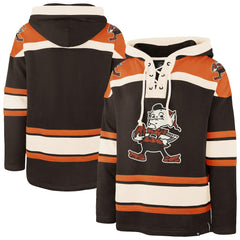 Cleveland Browns '47 Throwback Superior Lacer Hoodie Brown - 47 brand