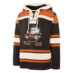 Cleveland Browns '47 Throwback Superior Lacer Hoodie Brown - 47 brand