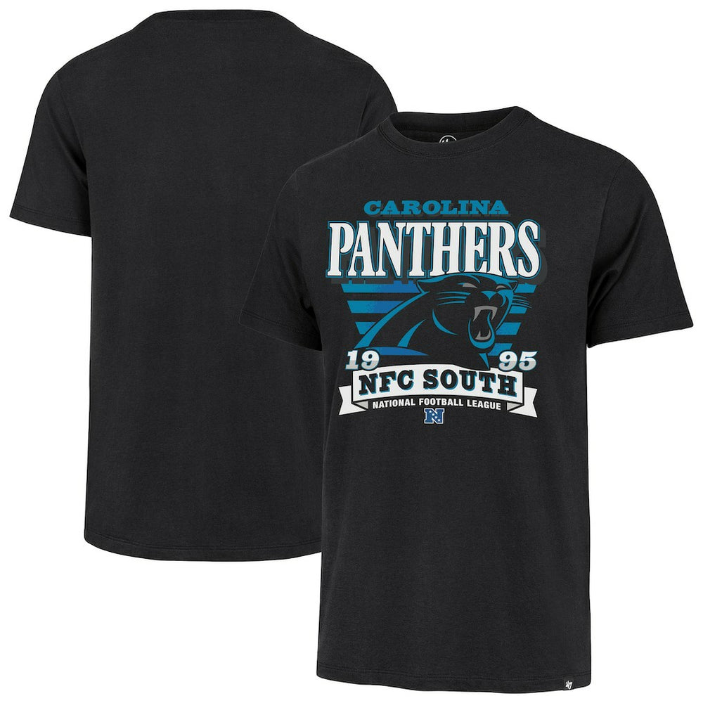 Carolina Panthers '47 Stripe Splash Franklin T-Shirt Black - 47 brand