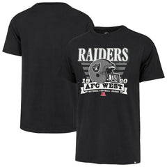 Las Vegas Raiders '47 Stripe Splash Franklin Throwback T-Shirt Black - 47 brand
