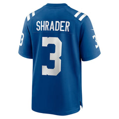 Spencer Shrader Indianapolis Colts Team Game Jersey Royal - Nike