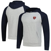 Chicago Bears Antigua Urgent Pullover Hoodie Heather Gray/Navy - NFL