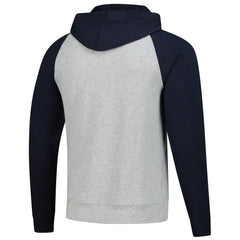 Chicago Bears Antigua Urgent Pullover Hoodie Heather Gray/Navy - NFL