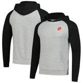 Cleveland Browns Antigua Urgent Pullover Hoodie Heather Gray/Black - NFL