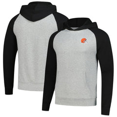 Cleveland Browns Antigua Urgent Pullover Hoodie Heather Gray/Black - NFL