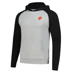 Cleveland Browns Antigua Urgent Pullover Hoodie Heather Gray/Black - NFL