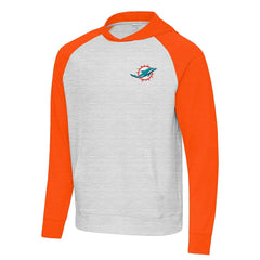 Miami Dolphins Antigua Urgent Pullover Hoodie Gray/Orange - NFL