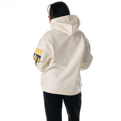 Pittsburgh Steelers The Wild Collective Unisex Stacked Graphic Sleeve Fleece Hoodie Cream - NFL