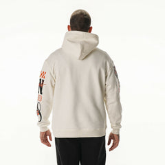 Cincinnati Bengals The Wild Collective Unisex Stacked Graphic Sleeve Fleece Hoodie Cream - NFL